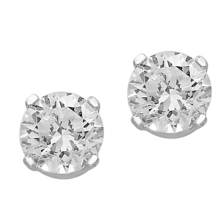 Effy 14K White Gold & 0.32 TCW Diamond Stud Earrings. (Photo: Walmart)