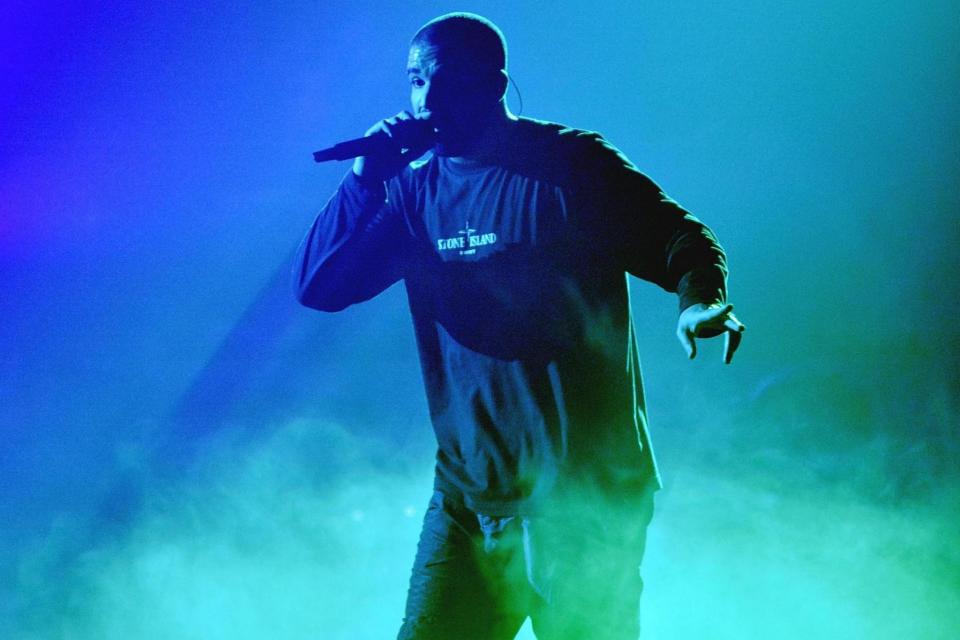 Speaking out: Drake preforming on stage in the UK (Getty Images)