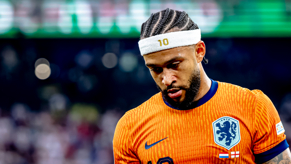 Netherlands forward Memphis Depay in action against England in the Euro 2024 semi-final