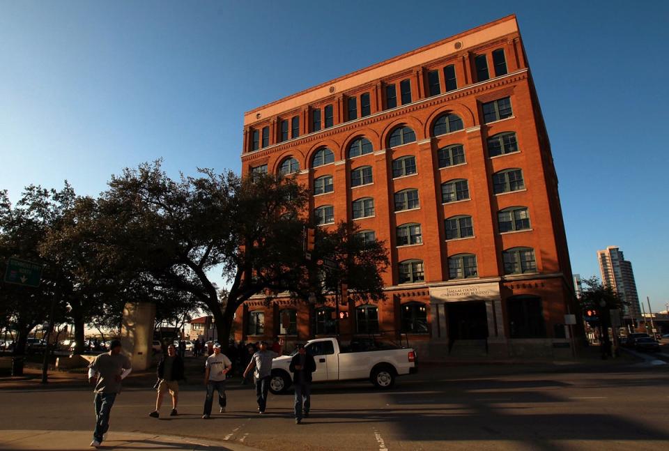 The former Texas School Book Depository, now the Dallas County Administration Building, from were Lee Harvey Oswald is believed to have fired the fatal shots (Getty Images)