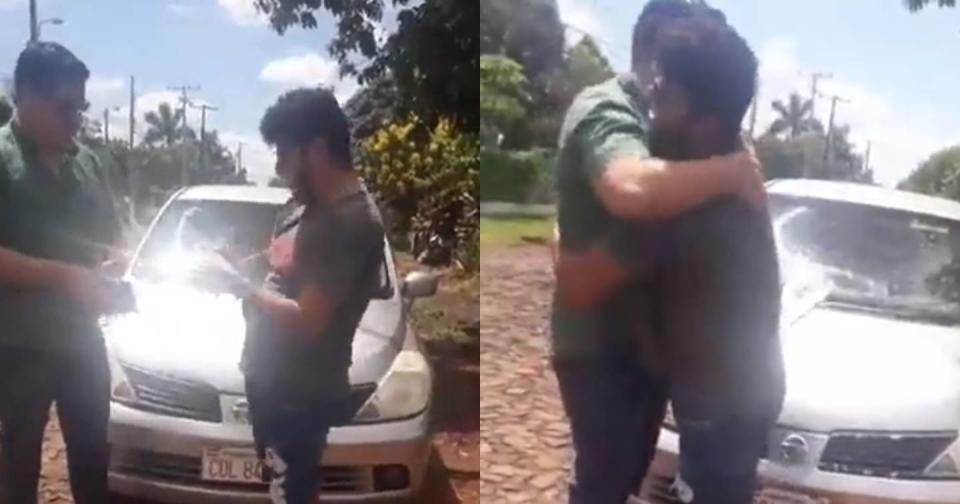 Hombre rifa su auto para cirugía de su hija y el ganador se lo devuelve. Foto: Facebook vía Santa Rita Vision