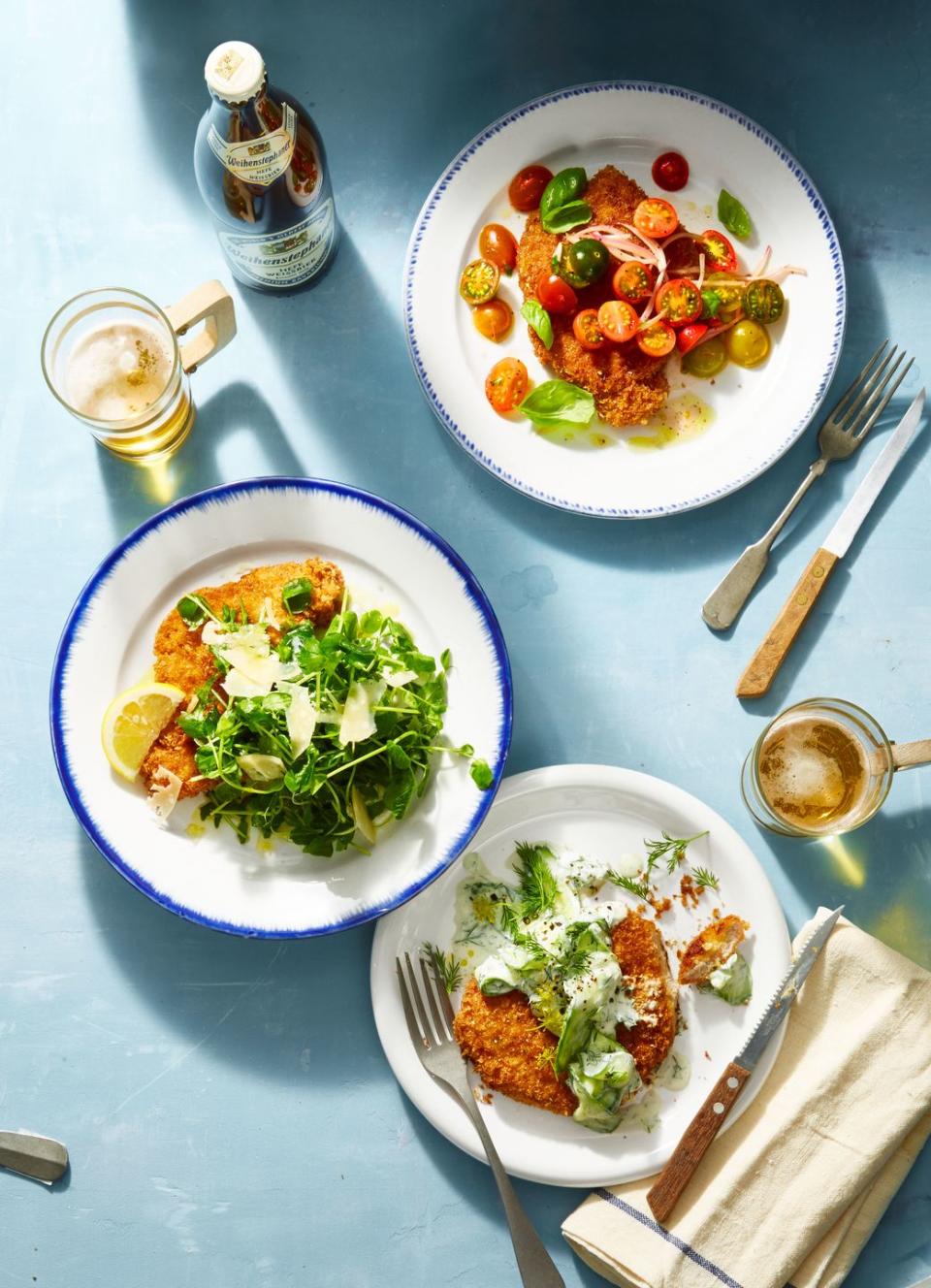 Chicken Schnitzel, 3 Ways