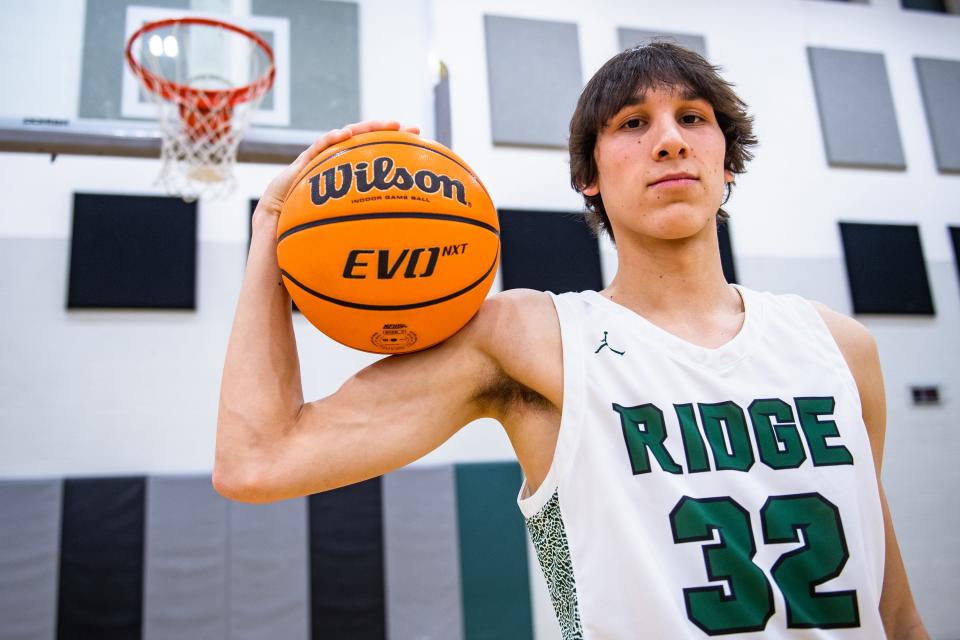 Fossil Ridge senior Nick Randall poses for a portrait in January 2022 at Fossil Ridge High School in Fort Collins.