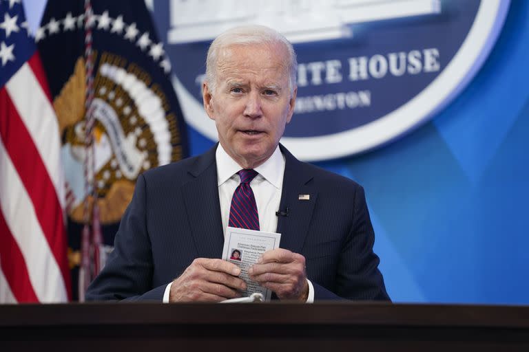 El presidente Joe Biden durante un evento en la Casa Blanca