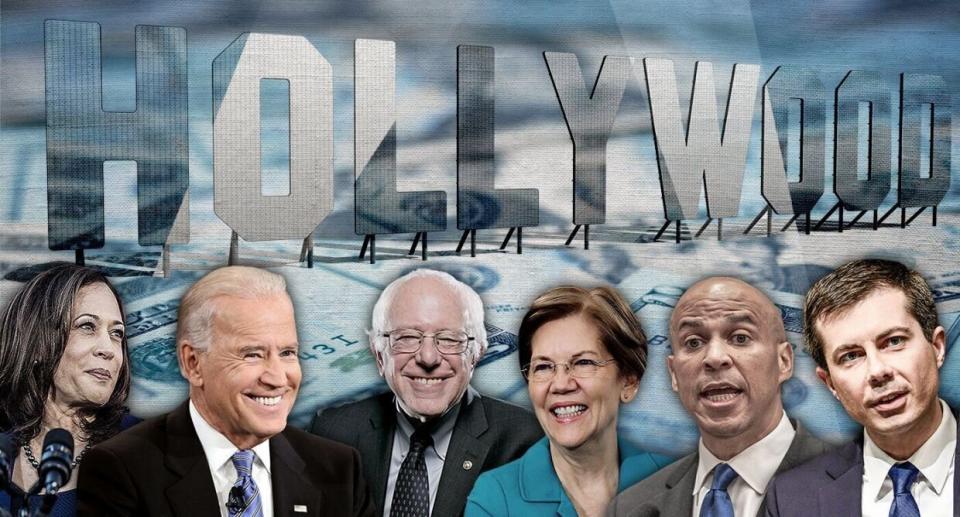 Kamala Harris, Joe Biden, Bernie Sanders, Elizabeth Warren, Cory Booker and Pete Buttigieg. (Photo illustration: Yahoo News; photos: AP, Getty Images)