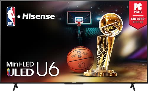 Hisense 75-Inch Class U6 Series Mini-LED ULED 4K UHD Google Smart TV (75U6N, 2024 Model) - QLED…