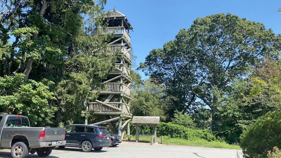 The lookout tower on Tower Hill Road, South Kingstown, is not on the hill you might think it is.