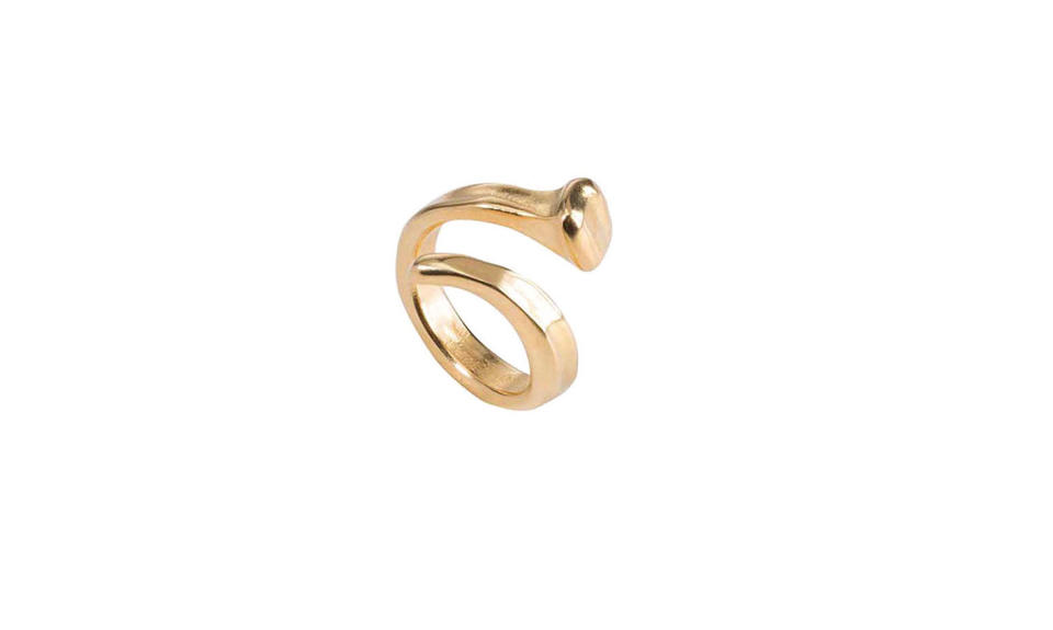 <p>B12 gold-plated ring, $125, <a rel="nofollow noopener" href="https://www.unode50.com/us/rings-b12-gold-ani0456oro000" target="_blank" data-ylk="slk:unode50.com;elm:context_link;itc:0;sec:content-canvas" class="link ">unode50.com</a> </p>