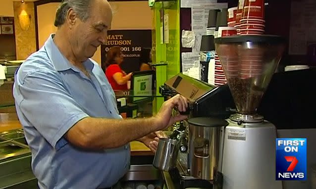 Perry Malamas's job is to keep customers happy at his shop in Sydney. Photo: 7News