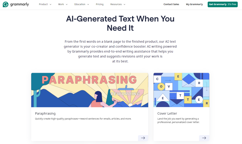 Grammarly AI tools