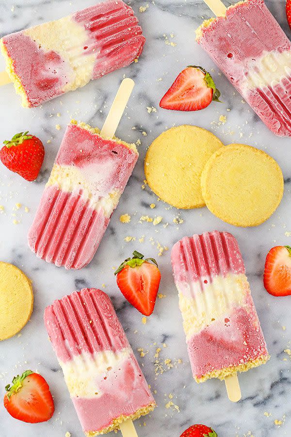 Strawberry Shortcake Popsicles