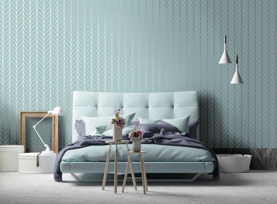 <p><a class="link " href="https://go.redirectingat.com?id=127X1599956&url=https%3A%2F%2Fwww.iwantwallpaper.co.uk%2Fholden-decor-holden-shimmering-geo-striped-wallpaper-art-deco-trellis-metallic-50063-exclusive-p4715&sref=http%3A%2F%2Fwww.housebeautiful.com%2Fuk%2Flifestyle%2Fshopping%2Fg27029528%2Fbedroom-wallpaper-ideas%2F" rel="nofollow noopener" target="_blank" data-ylk="slk:BUY NOW;elm:context_link;itc:0;sec:content-canvas">BUY NOW</a> £11.99, Holden Décor at I Want Wallpaper</p><p>Do you love geometric patterns? With an art deco-inspired trellis stripe design, this shimmering metallic motif wallpaper ticks all the style boxes.<br></p>