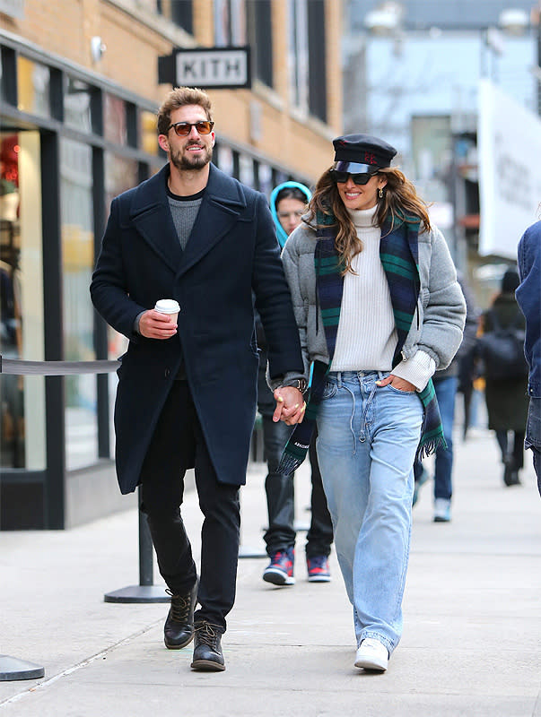 Izabel Goulart y Kevin Trapp en Nueva York