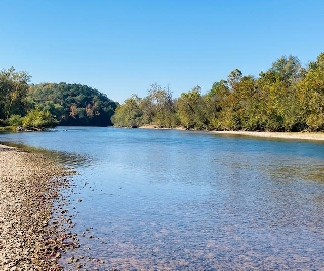 The Current River near Doniphan, Missouri, in the Mark Twain National Forest.