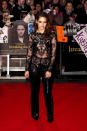 Kristen Stewart on the red carpet at the UK premiere of 'The Twilight Saga: Breaking Dawn - Part 2' in Leicester Square. <br><br><b>[Breaking Dawn - Part 2: <a href="http://uk.movies.yahoo.com/movie/the-twilight-saga-breaking-dawn-part-2/" data-ylk="slk:Everything you need to know;elm:context_link;itc:0;sec:content-canvas" class="link ">Everything you need to know</a>]</b>