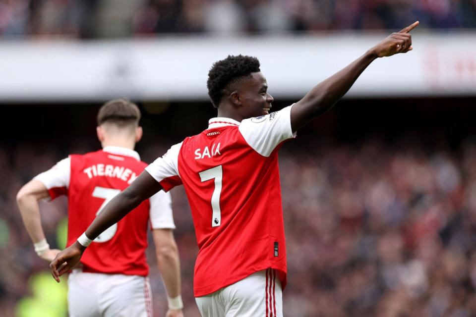 Saka was the star as Arsenal turned on the style against Palace  (Getty)