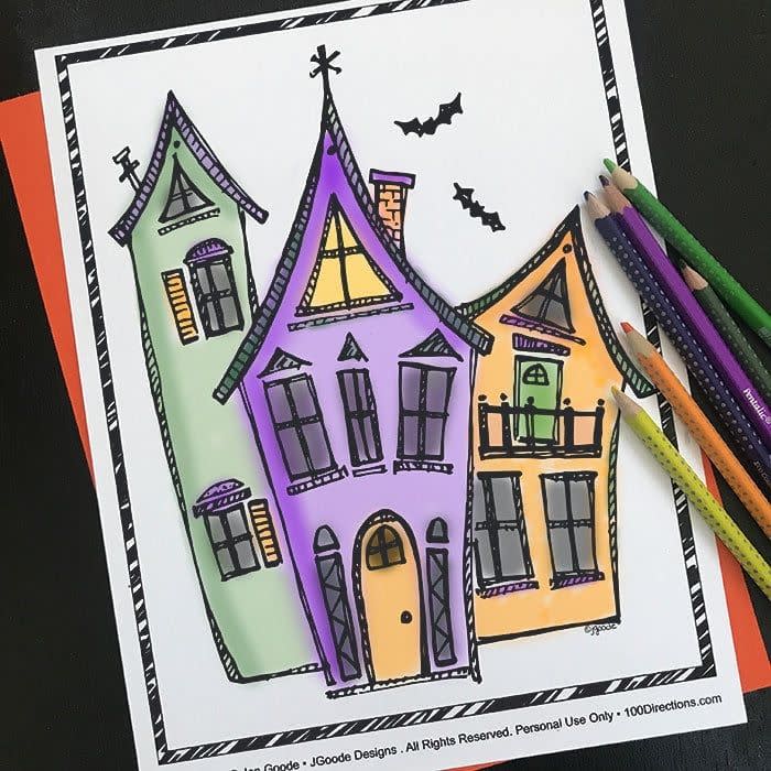 <p>There’s no more wholesome of an activity than coloring — and the simple pleasure is not just for kids, but soothing and fun for grownups, too. Print out these Halloween coloring pages with options for every age and skill level. Designs include haunted houses, intricate spider webs, bats, witches, and more.</p><p><em><a href="https://www.happinessishomemade.net/halloween-coloring-pages/" rel="nofollow noopener" target="_blank" data-ylk="slk:Get the printable at Happiness Is Homemade »;elm:context_link;itc:0;sec:content-canvas" class="link ">Get the printable at Happiness Is Homemade »</a></em></p>