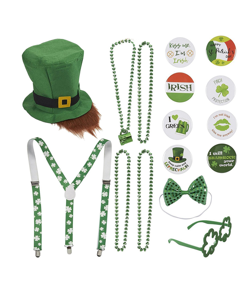 Juvale St. Patrick’s Day 16 Piece Set Costume Party Accessories (Photo: Amazon)