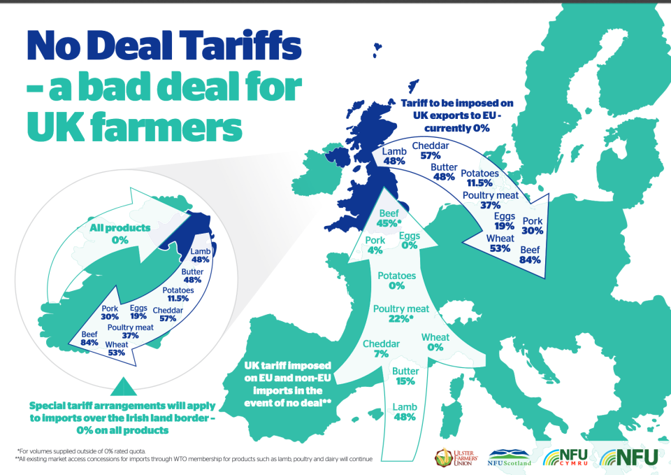 NFU analysis of tariff barriers after a no-deal Brexit. Photo: NFU