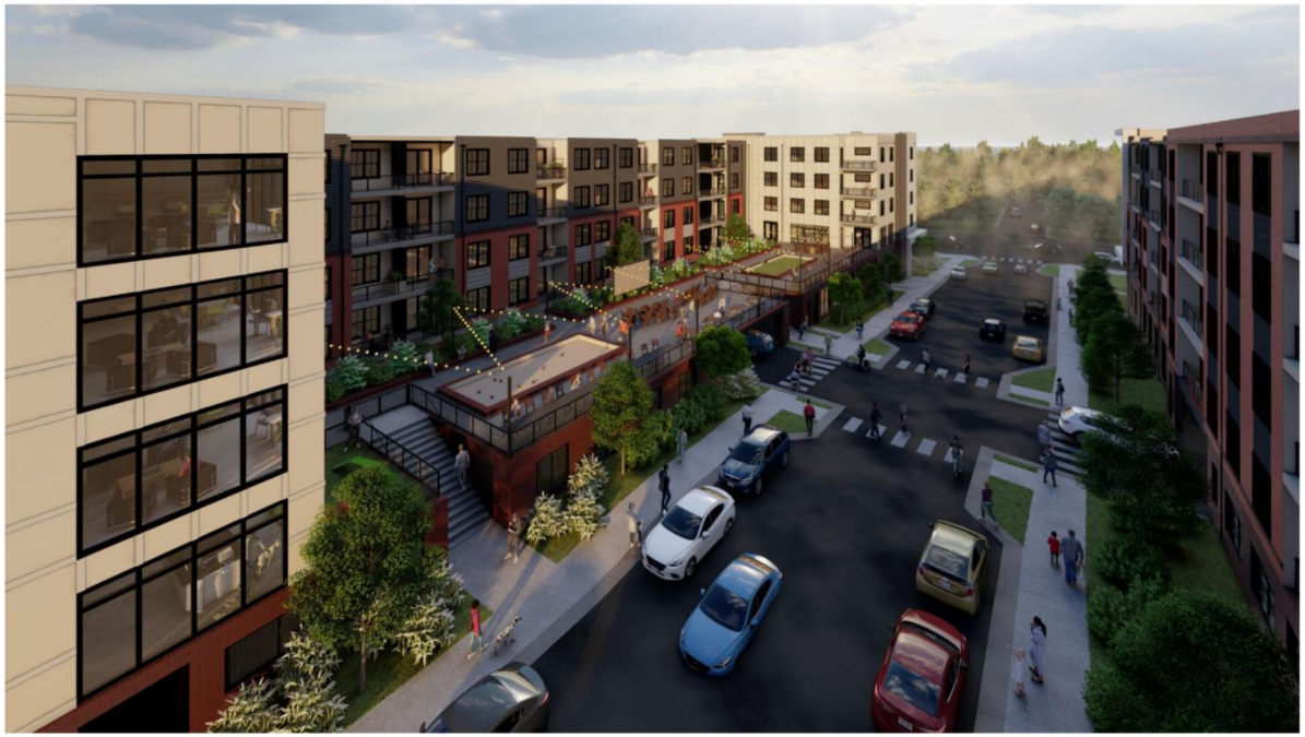 A rendering of John Walker Avenue and the 319 Biltmore Ave. development.