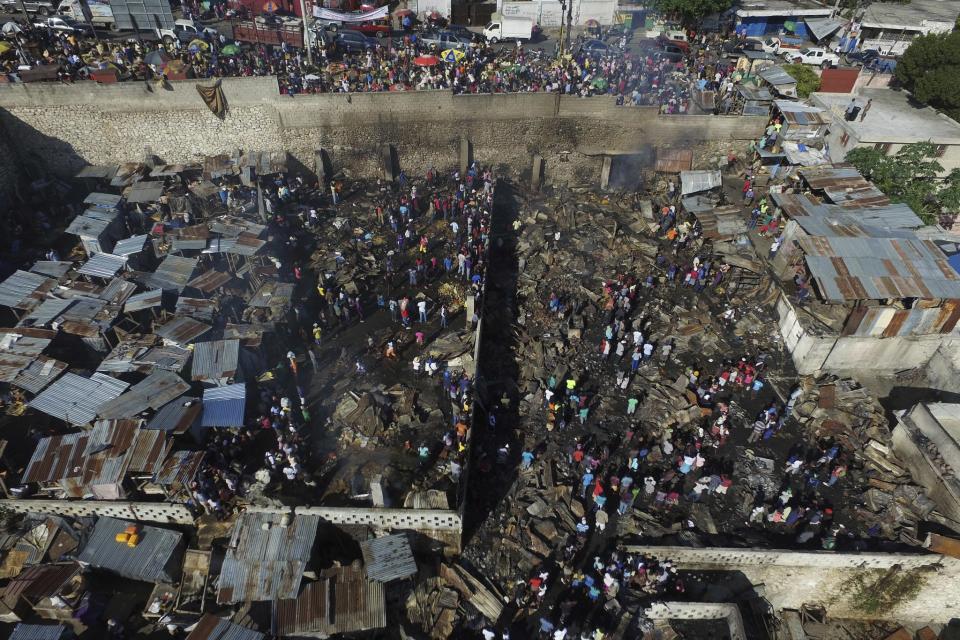Market fire in Haiti