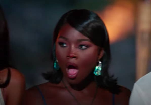 Melinda from "Too Hot To Handle" Season 2 looking shocked