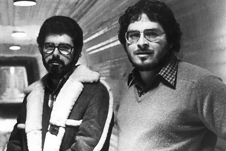 George Lucas y Lawrence Kasdan, durante el rodaje de El imperio contraataca