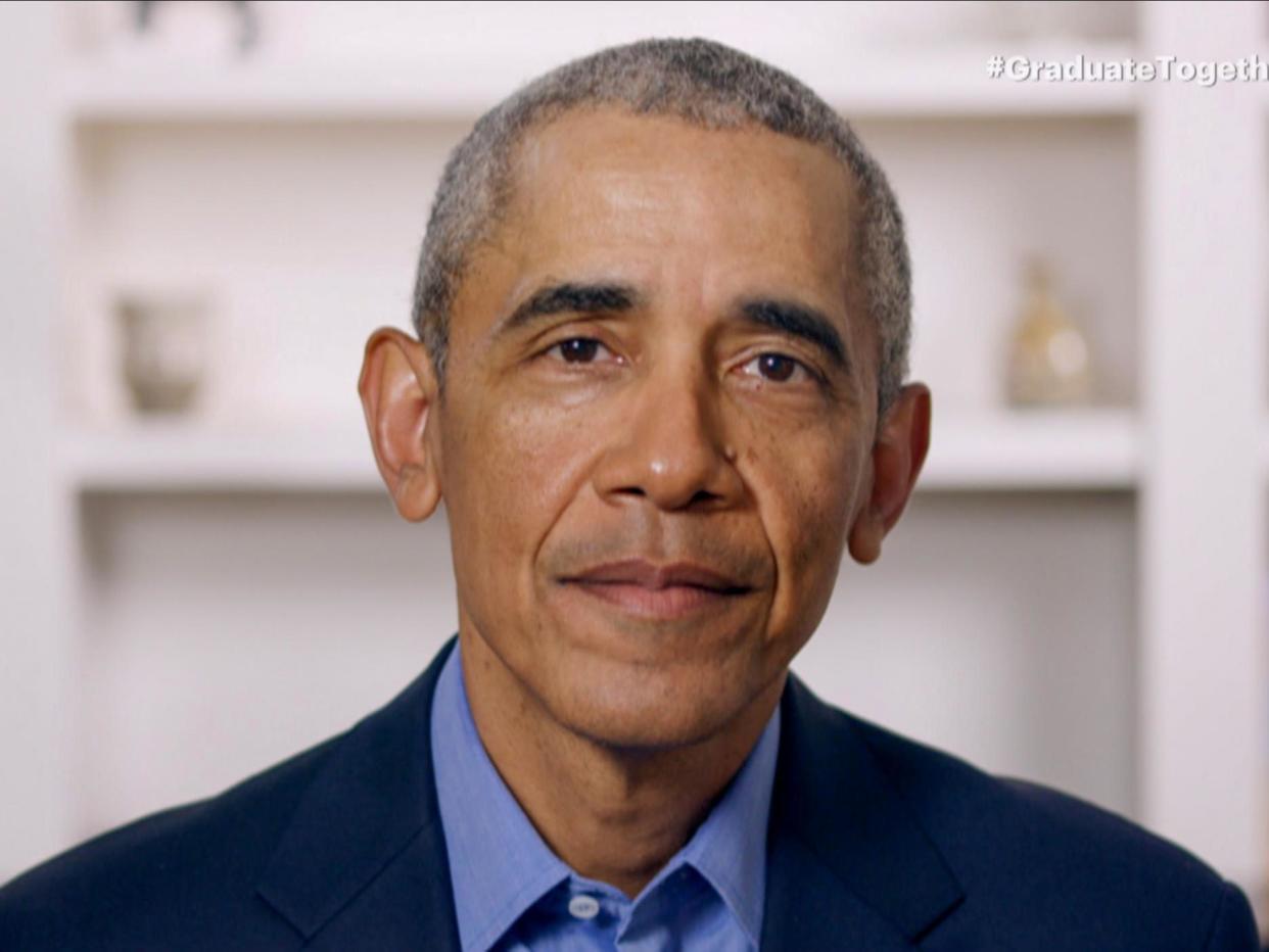 Barack Obama speaks during Graduate Together: America Honors the High School Class of 2020: Getty Images for EIF XQ