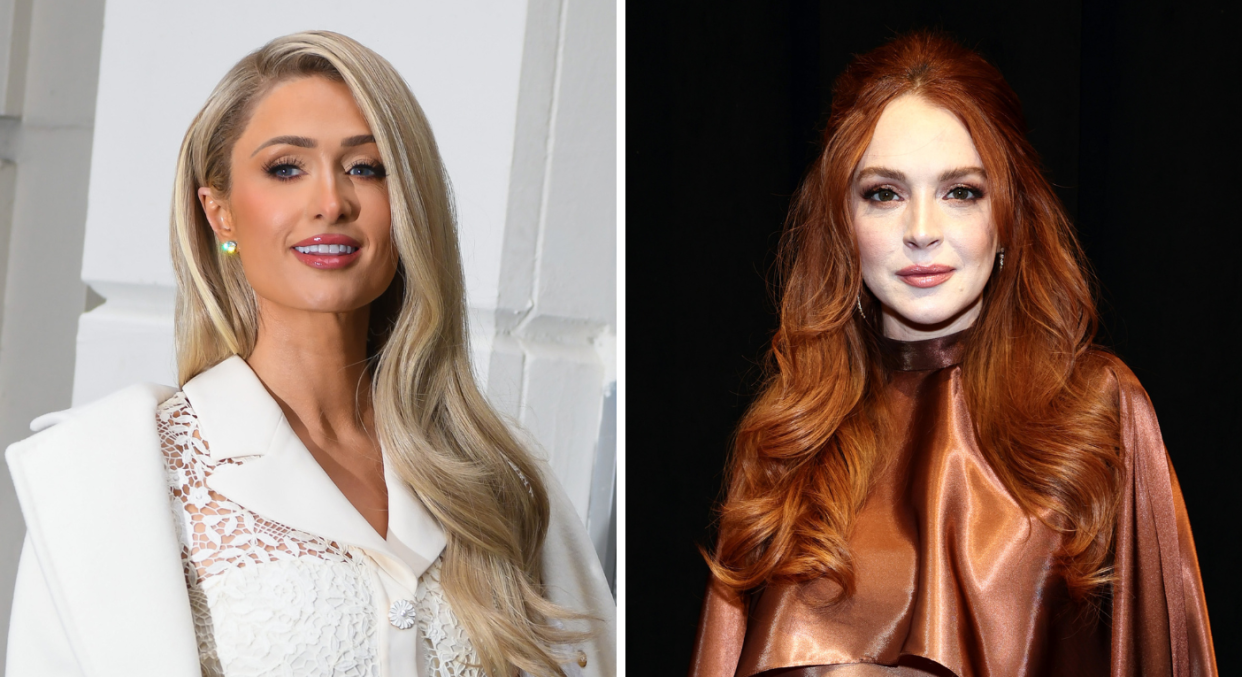 A composite image of Paris Hilton and Lindsay Lohan (Getty Images)
