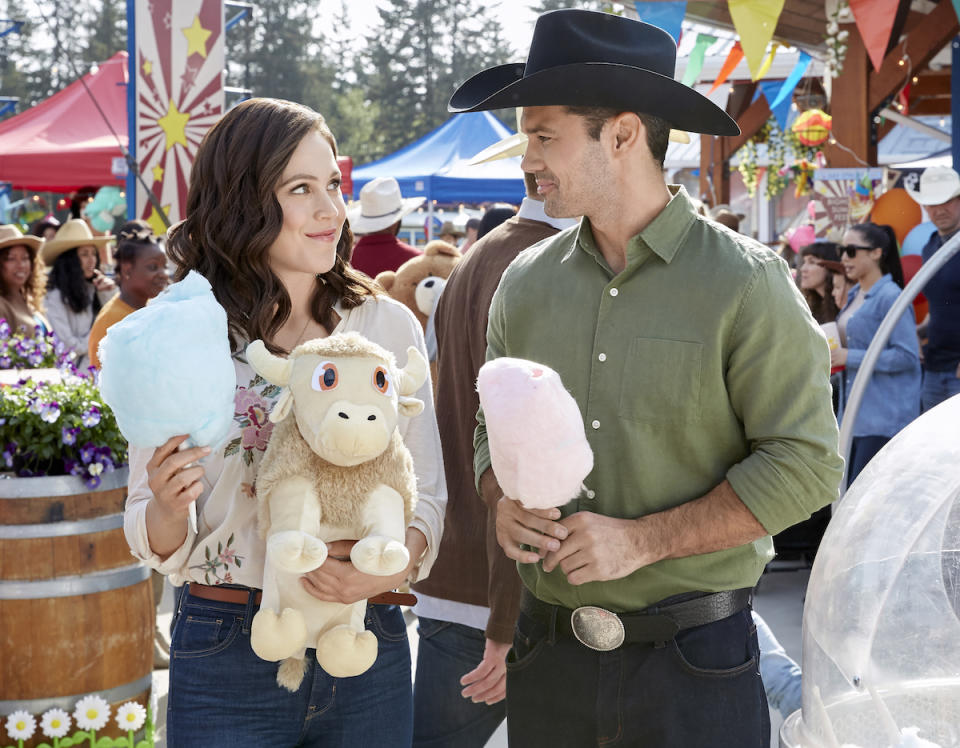 Erin Krakow and Ryan Paevey in 'A Summer Romance,' 2019