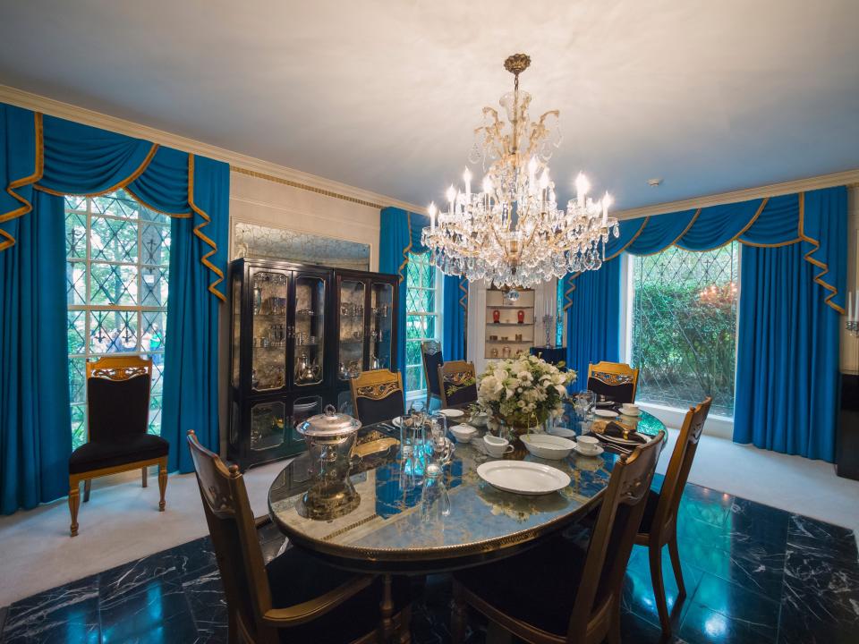 Elvis Presley's dining room in Graceland.