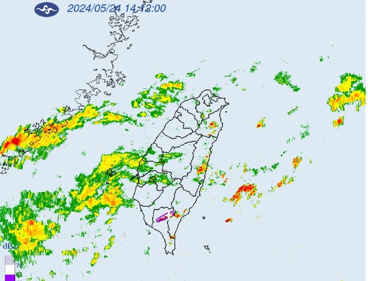 氣象署針對屏東縣發布大雷雨即時訊息。（圖／氣象署）