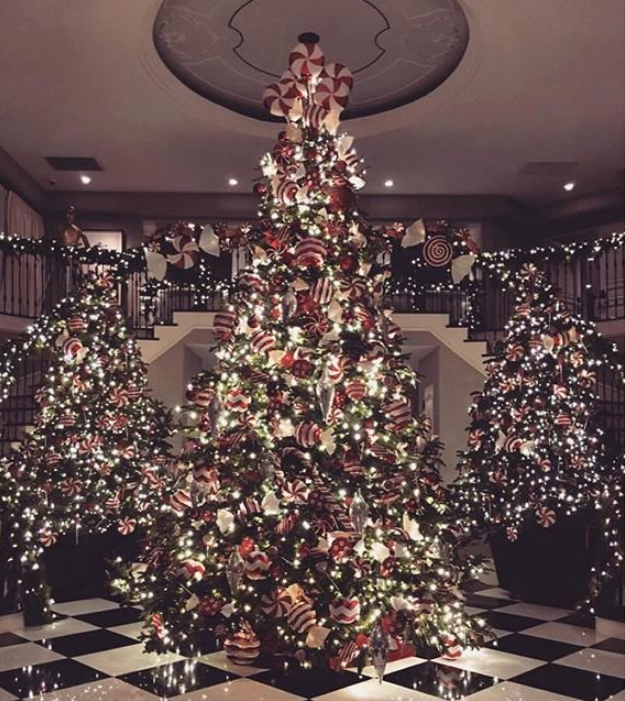 Kris Jenner’s trio of trees in 2016. Photo: Instagram/ Kim Kardashian