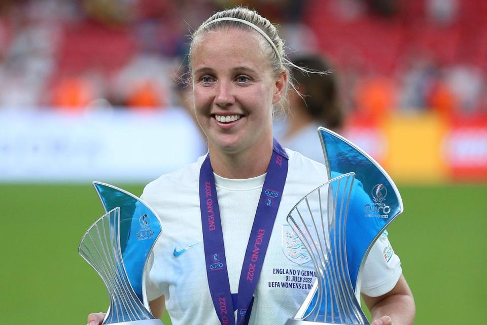 Beth Mead was the Golden Boot winner and player of the tournament at Euro 2022 (PA)