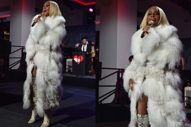 Mary J. Blige Brings Winter Glamour in Michael Kors Collection Coat to  God's Love We Deliver Golden Heart Awards 2023