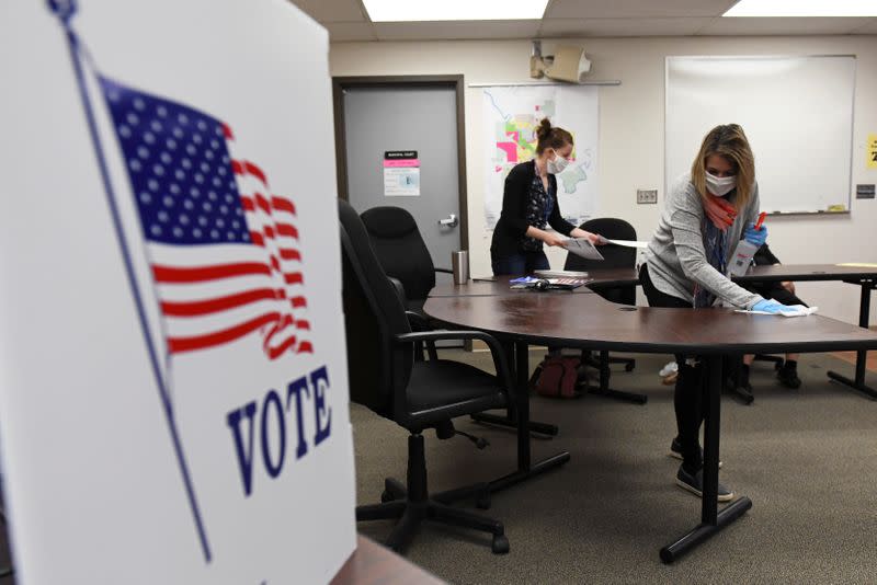 Somerset VIllage Hall during the presidential primary election in Somerset