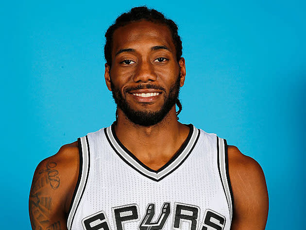 Kawhi Leonard. We think. This guy&#39;s smiling. Cannot confirm. (Getty Images)
