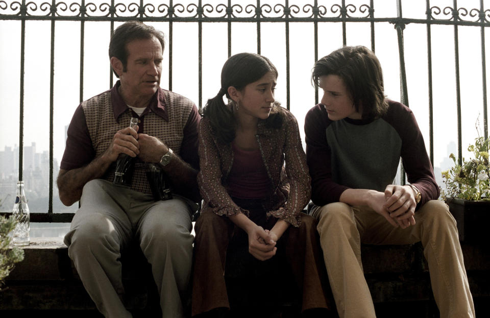 Robin Williams, Zelda Williams and Anton Yelchin in House of D