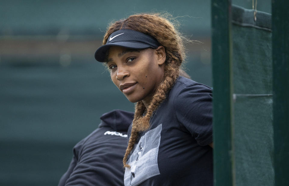 Serena Williams will try to win her record-tying 24th Grand Slam title at Wimbledon. (Photo by AELTC/Pool/Getty Images)