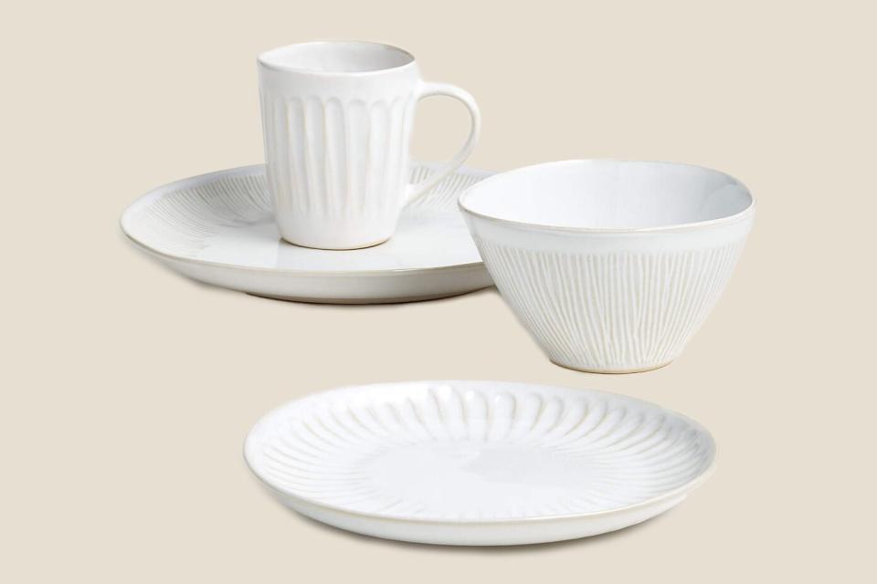 crate and barrel dover white place setting