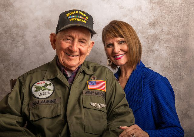 <p>Jeff Rease/Portraits of Honor</p> Diane Hight with veteran Luke McLaurine