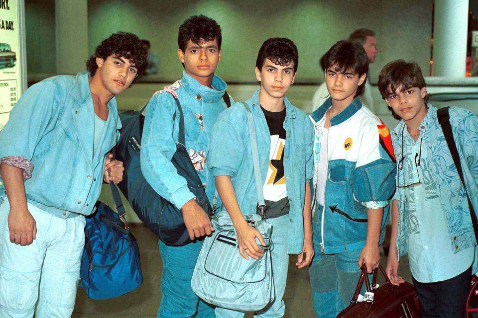 Ricky Martin and Menudo circa 1980s in San Juan, Puerto Rico