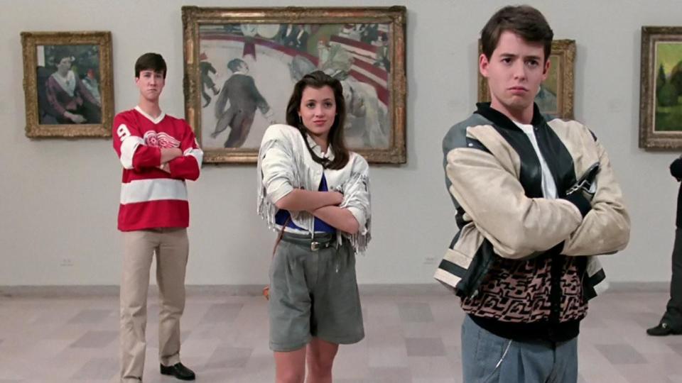 <p>Ruck pictured with Mia Sara and Matthew Broderick in John Hughes cult classic</p>Paramount Pictures