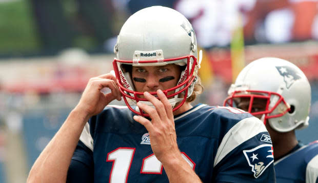 26 September 2010: Patriots quarterback Tom Brady (12) during warm ups before the start of the game between the Buffalo Bills an