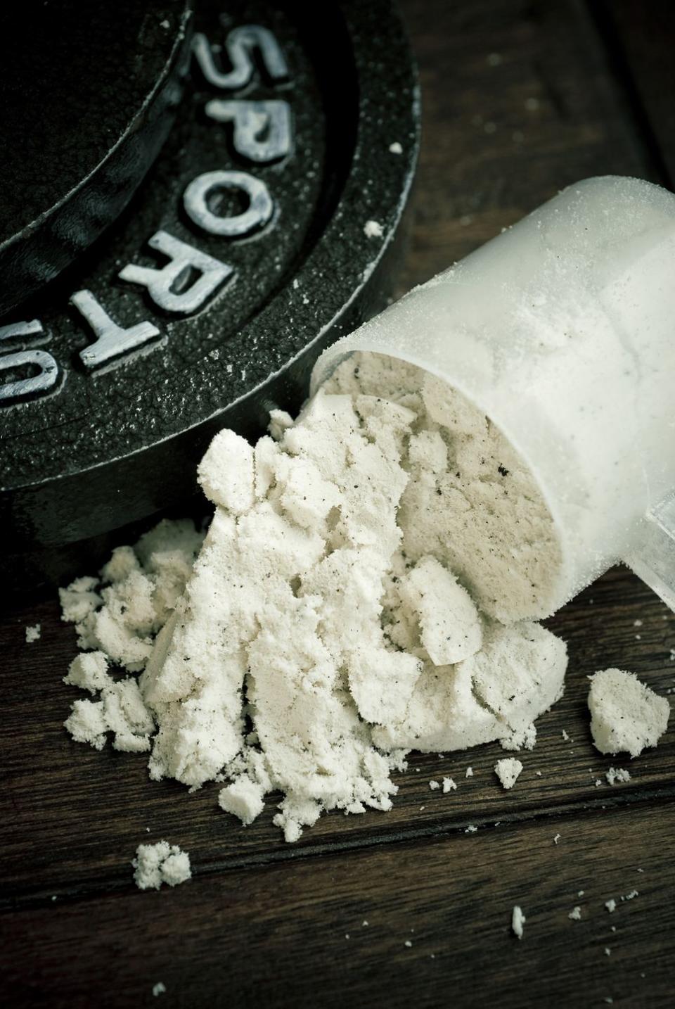 <p>In order to make a protein powder taste yummy, they may be pumped with a lot of added sugar. "Read labels and check for ones that are unsweetened and have zero grams of sugar per scoop," says London. </p>