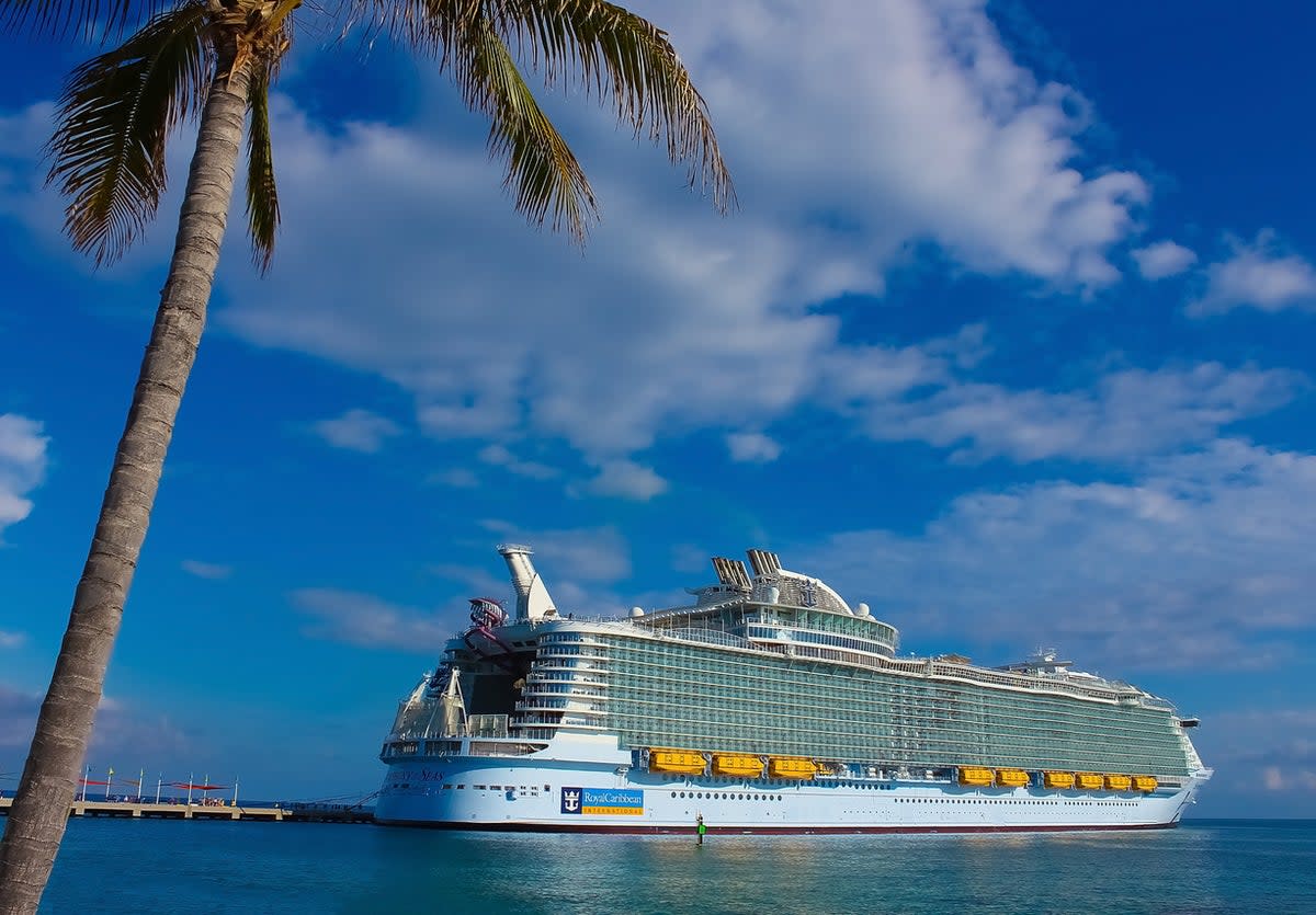 The incident occurred on the Symphony of the Seas ship, seen here docked in the Bahamas (Getty Images)
