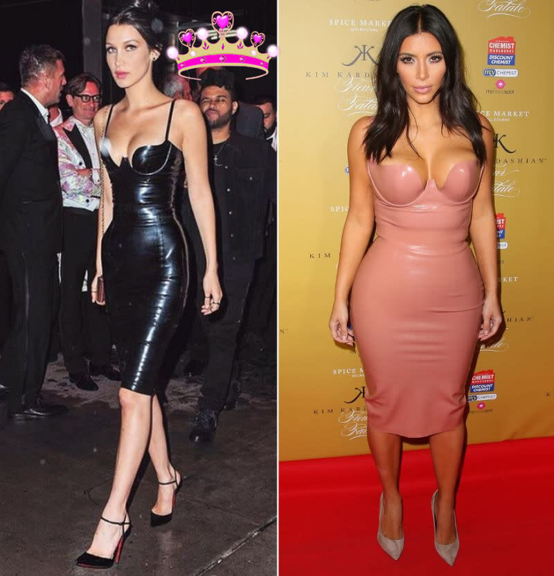 Bella Hadid vs. Kim Kardashian