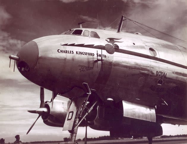 The QF Constellation VH-EAD, which operated the first through flight from Sydney to London on December 1, 1947.