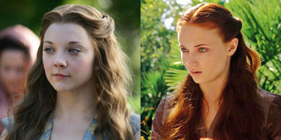 <p>When Margaery Tyrell arrived in King's Landing, she did two things for Sansa: First, she saved her from having to marry Joffrey Baratheon. Second, she gave her a new role model, as evidenced by Sansa's move to start doing her hair more like the ladies of Highgarden. </p>