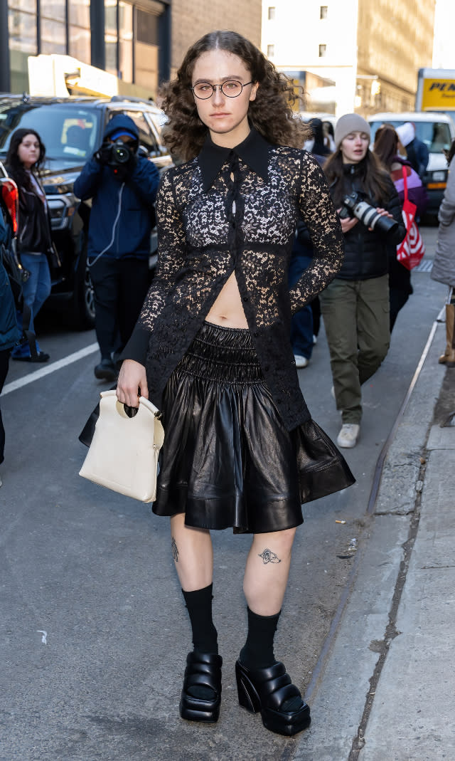 Ella Emhoff attends the Proenza Schouler show during New York Fashion Week at Chelsea Factory on February 11, 2023 in New York City. 